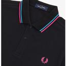 FRED PERRY Mens Mod Twin Tipped Pique Polo B/C/M