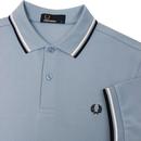 FRED PERRY M3600 Men's Twin Tipped Polo Top SKY