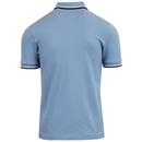 FRED PERRY M3600 Men's Twin Tipped Polo Top SKY