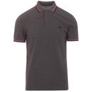 FRED PERRY M3600 Twin Tipped Mod Polo GRAPHITE 