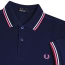 FRED PERRY M3600 Mod Twin Tipped Polo FRENCH NAVY