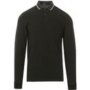 FRED PERRY Men's Long Sleeve Twin Tipped Polo HG