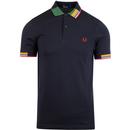 FRED PERRY Abstract Collar Tipped Mod Polo Shirt N