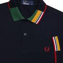 FRED PERRY Abstract Collar Tipped Mod Polo Shirt N