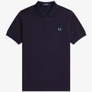 Fred Perry M6000 Polo Shirt in Navy and Deep Mint
