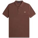 Fred Perry M6000 Classic Pique Polo Shirt in Carrington Road Brick and Warm Grey M6000 U85 