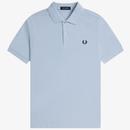 Fred Perry Classic Pique Polo Shirt in Light Smoke M6000 Y69 Front Photo