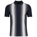 Fred Perry Ombre Stripe Pique Polo Shirt (Navy)