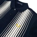 Fred Perry Ombre Stripe Pique Polo Shirt (Navy)