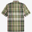 Fred Perry Madras Check Linen Blend Summer Shirt O