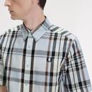Fred Perry Madras Check Linen Blend Summer Shirt S