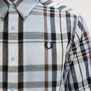 Fred Perry Madras Check Linen Blend Summer Shirt S