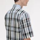 Fred Perry Madras Check Linen Blend Summer Shirt S