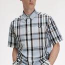 Fred Perry Madras Check Linen Blend Summer Shirt S