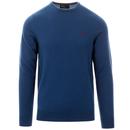 FRED PERRY Merino Wool Knitted Crew Neck Jumper SB