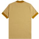 Fred Perry Micro Chequerboard Jacquard Tee Oatmeal
