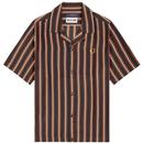 FRED PERRY X MILES KANE Mod Stripe Bowling Shirt