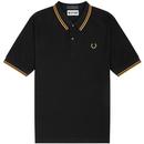 FRED PERRY X MILES KANE Twin Tipped Polo BLACK