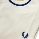 M7 Fred Perry Retro Pique Tipped Crew Neck Tee (E)