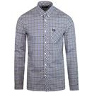 FRED PERRY Mod Four Colour Gingham Shirt (Royal)