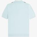 Fred Perry Multi Texture Knitted Zip Neck Shirt LI