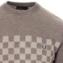 FRED PERRY Knitted Needlepunch Checkerboard Jumper