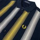 Fred Perry Mod Ombre Stripe Pique Shirt (Navy)