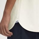 Fred Perry Mod Button Down SS Oxford Shirt (Ecru)