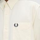 Fred Perry Mod Button Down SS Oxford Shirt (Ecru)