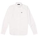 FRED PERRY Classic White Button Down Oxford Shirt