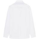 FRED PERRY Mens Button Down L/S Oxford Shirt WHITE