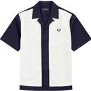 FRED PERRY Men's Retro 50's Panelled Bowling Shirt