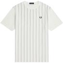 FRED PERRY Mens Retro Woven Pinstripe T-Shirt