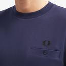 FRED PERRY Men's Retro Pocket Detail Pique T-Shirt