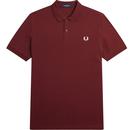 Fred Perry Pique Polo Shirt in Oxblood and Ecru M6000 597