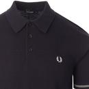 FRED PERRY Pique Texture Knitted Mod Polo Shirt N