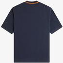 M7 Fred Perry Retro Pique Tipped Crew Neck Tee N