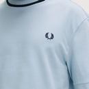M7 Fred Perry Retro Pique Tipped Crew Neck Tee LS