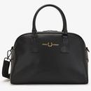 Fred Perry Retro 70s Pique Textured Holdall Bag in Black
