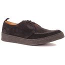 Fred Perry X Geroge Cox pop boy suede crepe shoes black