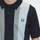 Fred Perry Retro Textured Vintage Style Knit Shirt