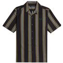 PRETTY GREEN Retro 60s Mod Star Print Resort Collar Shirt
