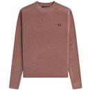 Fred Perry Chenille Rib Jumper in Pink K6118 S52 