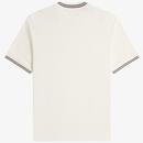 Fred Perry Mod Twin Tipped Ribbed Jersey Tee Ecru