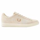 Fred Perry Spencer Suede Tennis Shoes in Oatmeal B7307 U71