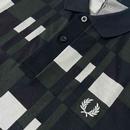 Fred Perry Split Chequerboard Pique Polo Shirt L