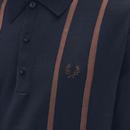 Fred Perry Vertical Stripe Retro Knitted Shirt N