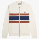 Fred Perry Stripe Panel Retro Bomber Collar Track Jacket J9047 760