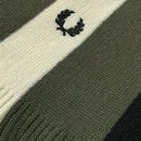 FRED PERRY Mod Stripe Raschel Knit Wool Scarf (FG)