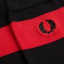FRED PERRY Retro Block Stripe Socks - Black/Red